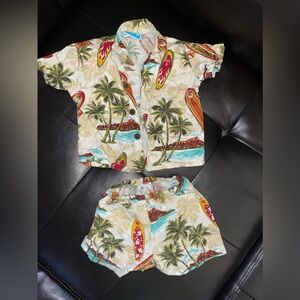 Baby boy Hawaiian 2 piece set 6m